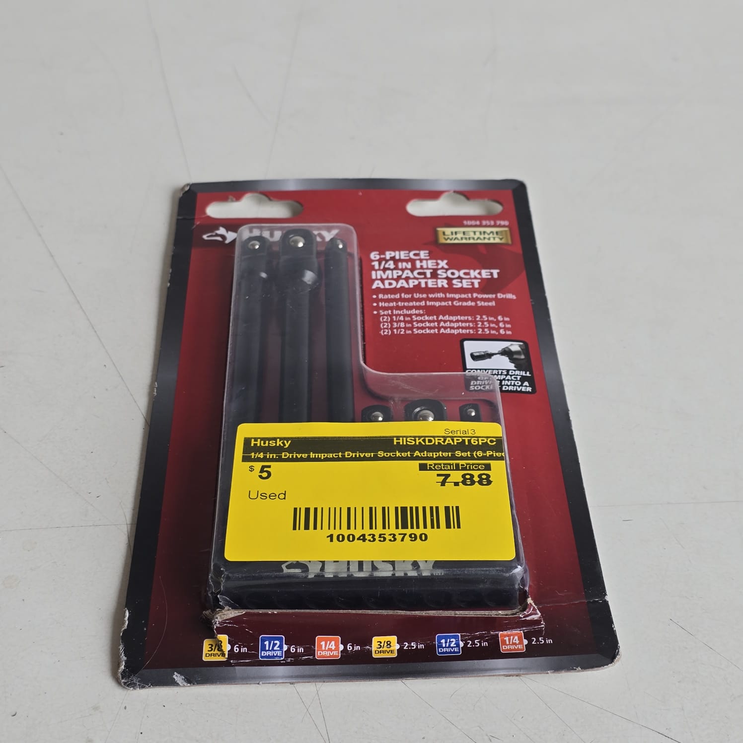 1/4 in. Drive Impact Driver Socket Adapter Set (6-Piece) (HISKDRAPT6PC) 1/4 in. Drive Impact Driver Socket Adapter Set (6-Piece) (HISKDRAPT6PC)